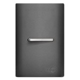 Conjunto Interruptor Simples Horizontal 4x2 - Novara Especiais Preto Grafite